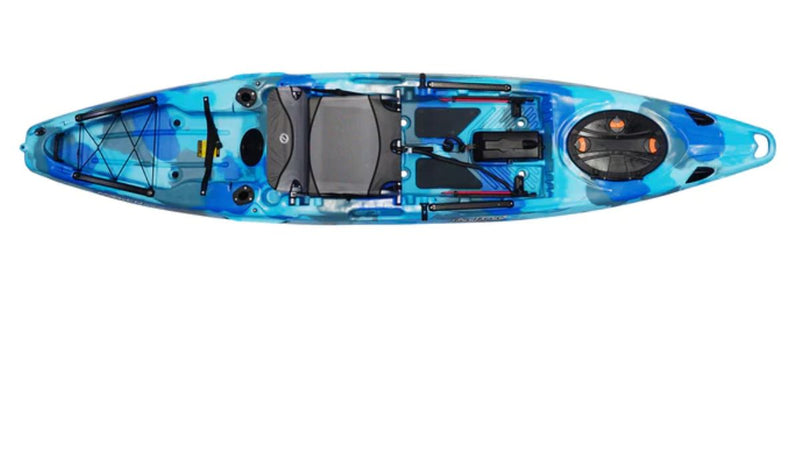 moken 12.5 v2 fishing kayak ocean camo paddle kayak High/Low seating system sonar pod 