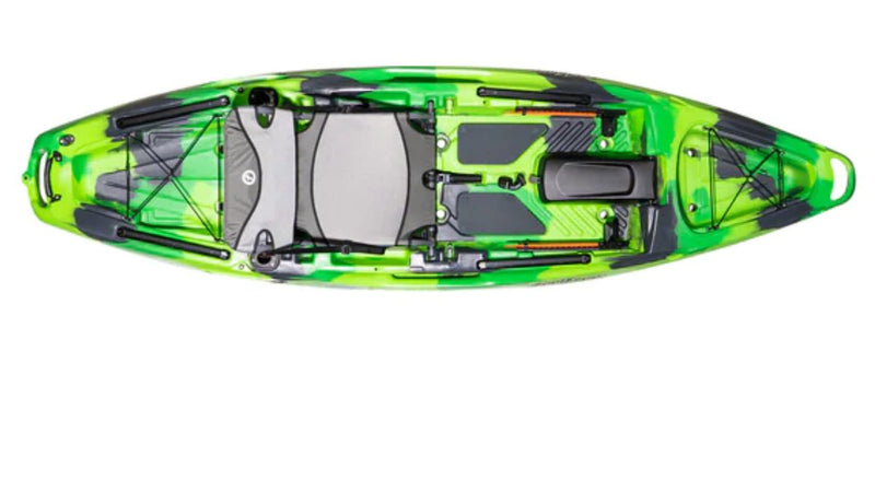 moken10 v2 green flash paddle kayak High/Low seating system fishing kayak