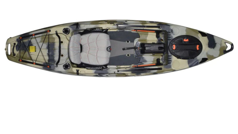 lure 11.5 fishing kayak high/low seat fishfinder pod desert camo