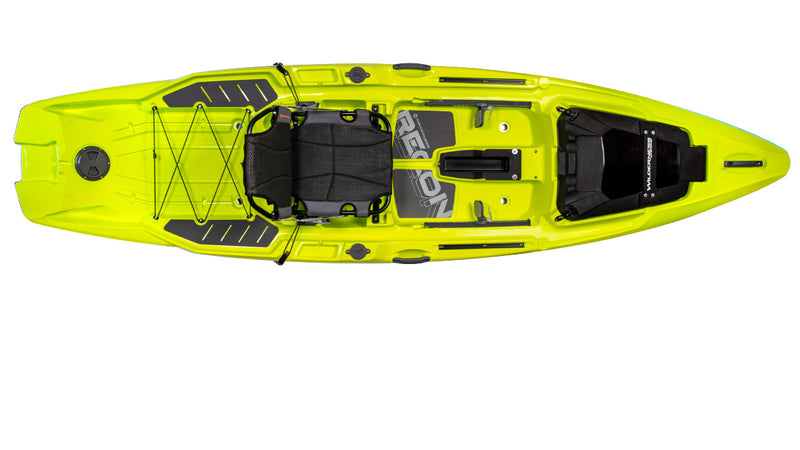 recon-120-sit-on-top-kayak yellow helix drive ready large storage hatch 